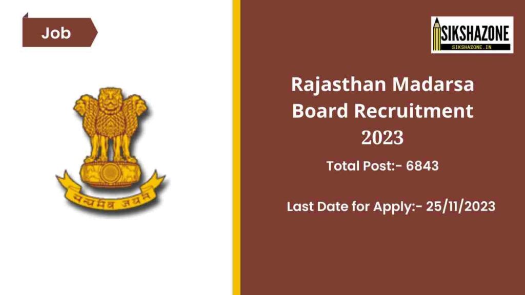 Rajasthan Madarsa Board Recruitment 2023